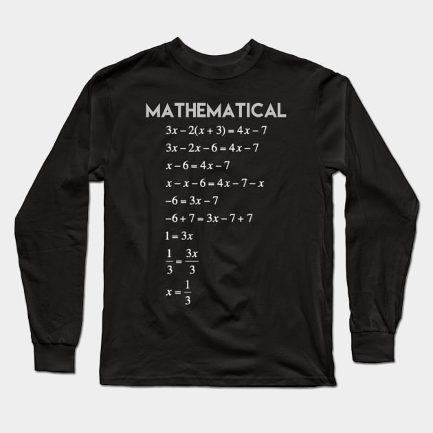 Mathematical Long Sleeve T-Shirt by poeelectronica